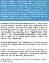 Load image into Gallery viewer, TRYASIL 8oz Glucosamine, MSM & Arnica Liposome Cream. Formulated for Joints, Back, Muscle, Tissue, Pain Relief. All Natural Lotion