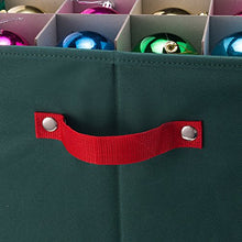 Load image into Gallery viewer, Elf Stor Ornament Storage Chest with Dividers - Holds 64 Balls, Green