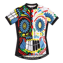 Load image into Gallery viewer, Men's Cycling Jersey Short Sleeve Biking Shirts Bike Clothing Bicycle Jacket with Pockets Black White Skull Size XXL