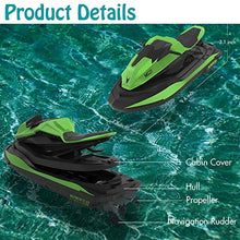 Load image into Gallery viewer, Remote Control Boat, 1:14 Scale 2.4Ghz High Speed RC Racing Boats for Pools and Lakes, Dual Motor, Low Battery Alarm, Speed Switch, Watercraft Toy for 14+ Kids, Green