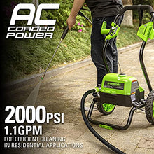 Load image into Gallery viewer, Greenworks 2000 Max PSI @ 1.1 GPM (13 Amp) Electric Pressure Washer GPW2000-1RB