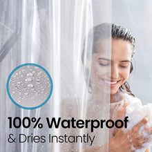 Load image into Gallery viewer, LiBa Bathroom Shower Curtain-Liner - Waterproof Plastic Shower Curtain Premium PEVA Non-Toxic Shower-Liner with Rust Proof Grommets Clear 8G Heavy Duty Bathroom Accessories 36x72