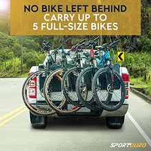 Load image into Gallery viewer, SPORTOURO Tailgate Bike Pads for Truck - 5-Bike Rack for Truck Tailgate Pad with PVC Top, Flannel Bottom, Zipper Pockets, Secure Combo Lockable Tailgate Covers for Trucks - Bike Blanket Tailgate
