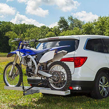 Load image into Gallery viewer, Black Widow Hitch-Mounted Aluminum Motorcycle Carrier - 400 lb. Capacity