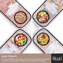 Load image into Gallery viewer, 5PCS Cereal Containers Storage Set, PRAKI BPA Free Airtight Food Storage Container Set with Lids, Kitchen Pantry Organization and Storage for Sugar, Baking Supplies with 20 Labels & Mark(4L Black)