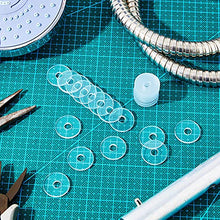 Load image into Gallery viewer, 3/4 Inch Clear Vinyl Replacement Washer Flat Washer Gasket 1/16 Inch (2 mm) Thickness Washer Spacer for Glass Shower Door Handles/Towel Bars, 3/4 Inch Standoff Cap Assemblies (10)