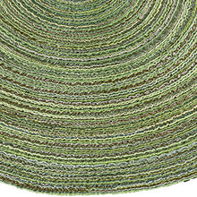 Load image into Gallery viewer, SHACOS Round Placemats Set of 4 Round Table Placemats Braided Cotton Place Mats 15 inch for Kitchen Dining Table Holiday Party (Pea Green, 4)