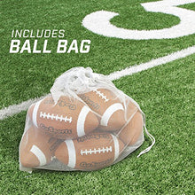 Load image into Gallery viewer, GoSports Rubber Footballs - 6 Pack of Youth Size Balls with Pump & Carrying Bag