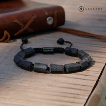 Load image into Gallery viewer, Natural Stone Tourmaline Crystal Bracelet for Men, HASKARE Protection Crystals Raw Black Tourmaline Beads Bracelet, Mens Energy Healing Bracelet for Anxiety, Drawstring Handmade Bracelet Gifts for Men