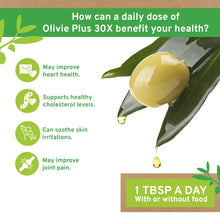 Load image into Gallery viewer, Organic High Polyphenol Rich Extra Virgin Olive Oil OLIVIE PLUS 30X | Moroccan Desert Olive Oil | EVOO | MD Recommended | Organic, Kosher | 250 ml Glass Bottle