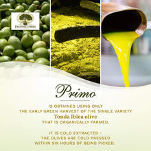 Load image into Gallery viewer, Frantoi Cutrera Primo Cold Extracted Italian Extra Virgin Olive Oil Cold Pressed, Polyphenol Rich Olive Oil, Authentic Certified DOP Sicilian EVOO Imported From Italy, 25.4 fl oz (Pack of 1)