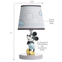 Load image into Gallery viewer, Lambs & Ivy Disney Baby Moonlight Mickey Mouse Lamp with Shade & Bulb - Gray