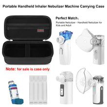 Load image into Gallery viewer, Elonbo Carrying Case for Portable Handheld Inhaler Nebulizer Machine for Adults and Kids, Asthma Inhaler Travel Case, Handheld Mesh Atomizer Machine Holder, Inhaler Spacer Bag, Black. CASE ONLY