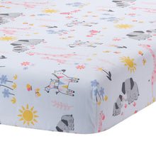 Load image into Gallery viewer, Lambs & Ivy Jazzy Jungle 3-Piece Safari Animals Pink Baby Crib Bedding Set