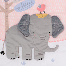 Load image into Gallery viewer, Lambs & Ivy Jazzy Jungle 3-Piece Safari Animals Pink Baby Crib Bedding Set