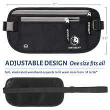Load image into Gallery viewer, Slim Minimalist Design Money Belt, RFID Blocking for Men & Women - Ideal for Keeping Your Cash, Credit Card, Passport, Phone Safe When Traveling (Black)