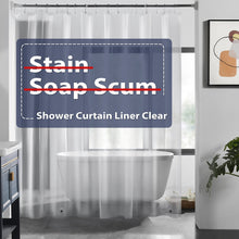 Load image into Gallery viewer, LOVTEX Clear Shower Curtain Liner with Magnets, Plastic Shower Liner Waterproof, 72x72 Lightweight Shower Curtains for Bathroom(4G Clear, 1PC) 1