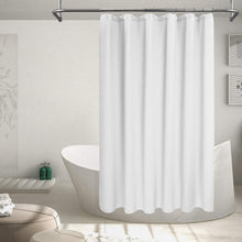 Load image into Gallery viewer, Barossa Design Cotton Blend Shower Curtain Honeycomb Waffle Weave, Soft & Hotel Spa, Washable, White, 72 x 72 inch