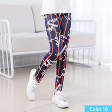 Load image into Gallery viewer, SheeCute Girls Spring Autumn Full Length Printing Skinny Leggings SC1752-C