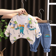 Load image into Gallery viewer, Autumn Children Clothes Baby Boys Jacket Suit T-Shirt Pants 3Pcs/sets Spring Kids Infant Clothing Toddler Sportswear 0-4 years