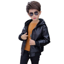 Load image into Gallery viewer, Children Jackets Boy Plush Thick Coat 2021 New Winter Casual Overcoat Kids for Boys Teenagers Outerwear Leather Coat Clothes