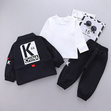Load image into Gallery viewer, Autumn Children Clothes Baby Boys Jacket Suit T-Shirt Pants 3Pcs/sets Spring Kids Infant Clothing Toddler Sportswear 0-4 years