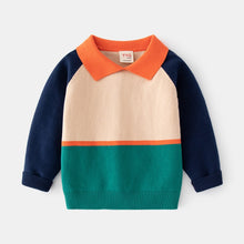 Load image into Gallery viewer, 1-8T Toddler Kid Boy Sweater Spring Winter Clothes Warm Pullover Top Long Sleeve Plaid Sweater Girl Fashion Gentleman Knitwear