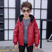Load image into Gallery viewer, Children Jackets Boy Plush Thick Coat 2021 New Winter Casual Overcoat Kids for Boys Teenagers Outerwear Leather Coat Clothes