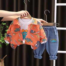 Load image into Gallery viewer, Autumn Children Clothes Baby Boys Jacket Suit T-Shirt Pants 3Pcs/sets Spring Kids Infant Clothing Toddler Sportswear 0-4 years