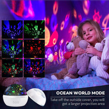 Load image into Gallery viewer, Kids LED Laser Projector Bedroom USB Lamp