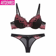 Load image into Gallery viewer, high-end lace bra and underwear set lingerie