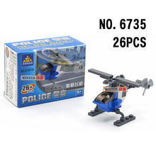 Load image into Gallery viewer, police special police car fire engine missile car plane building block truck house building block boy hand made toy