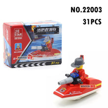 Load image into Gallery viewer, police special police car fire engine missile car plane building block truck house building block boy hand made toy