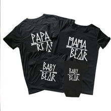 Load image into Gallery viewer, Family T-Shirts Papa Bear Mama Bear Baby Bear Letter Print T-shirt Parent-child Short Sleeve T-shirts Family Matching Sets Tops