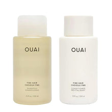 Load image into Gallery viewer, OUAI Fine Shampoo and Conditioner Set - Sulfate Free Shampoo and Conditioner for Fine Hair - Made with Keratin, Marshmallow Root, Shea Butter &amp; Avocado Oil - Free of Parabens &amp; Phthalates (10 Fl Oz)
