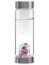 Load image into Gallery viewer, VitaJuwel ViA WELLNESS - Crystal Water Bottle with Amethyst, Rose Quartz &amp; Clear Quartz
