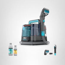 Load image into Gallery viewer, Shark StainStriker Portable Carpet &amp; Upholstery Cleaner w/on board self cleaning - Spot, Stain, &amp; Odor Eliminator, Includes 2 Cleaning Tools &amp; 2 Cleaning Solutions, Charcoal, PX221BRN
