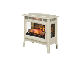Load image into Gallery viewer, duraflame Freestanding Electric Fireplace Stove Heater with 3D Flame Effect for 1,000 Sq. Ft. Room, Cream
