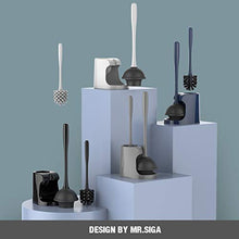 Load image into Gallery viewer, MR.SIGA Toilet Plunger and Bowl Brush Combo for Bathroom Cleaning, Gray, 1 Set
