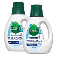 Load image into Gallery viewer, Seventh Generation Concentrated Laundry Detergent Liquid Free &amp; Clear Fragrance Free 40 Fl Oz (Pack of 2)
