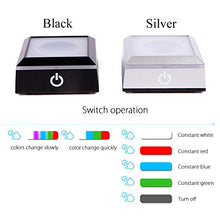 Load image into Gallery viewer, Qianwei 3D Galaxy Crystal Ball with Colorful Led Base, Space Astronomy Gifts Clear Glass Balls Crystal Sphere Religious Gifts for Her Him Birthday Women Mom Dad Funny Night Light
