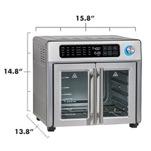 Load image into Gallery viewer, Emeril Lagasse Extra Large French Door Air Fryer Toaster Oven Combo, 24 Cooking Functions and Digital Controls, 7 Accessories Included, Stainless Steel Finish, 26QT Capacity
