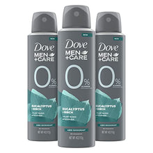 Load image into Gallery viewer, Dove Men+Care Deodorant Spray Aluminum Free Deodorant Eucalyptus and Birch Naturally Derived Plant Based Mens Deodorant Moisturizer 4 oz 3 Count
