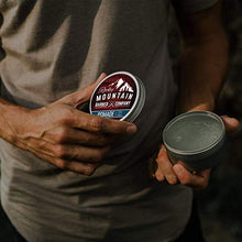 Load image into Gallery viewer, Rocky Mountain Barber Company Pomade for Men - 5 oz Tub Classic Styling Product with Strong Firm Hold for Side Part, Pompadour &amp; Slick Back Looks – High Shine &amp; Easy to Wash Out – Water Based
