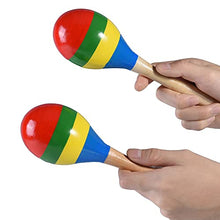 Load image into Gallery viewer, Maracas Hand Percussion Rattles, Wooden Rumba Shaker Musical Instrument for Kids Adults, Set of 2

