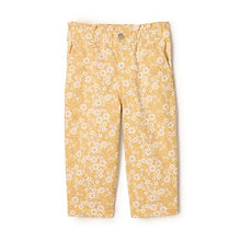 Load image into Gallery viewer, Amazon Essentials x Sofia Grainge Baby Girls' Straight Leg Jean with Ruffle, Light Yellow Delicate Floral, 6-9 Months
