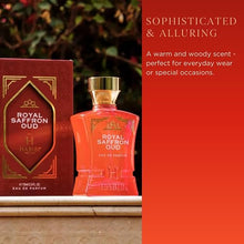 Load image into Gallery viewer, H HABIBI Royal Ambery Saffron Perfume Oud Arabian for Men &amp; Women - Warm, Woody, Aromatic Fragrance for Men &amp; Women - With Notes of Jasmine, Patchouli, Sandalwood &amp; Amber Perfume - Eau de Parfum
