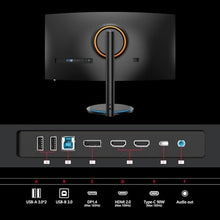 Load image into Gallery viewer, INNOCN 34G1R 34" Curved Ultrawide Gaming Monitor 3440 x 1440p 165Hz PC Computer Monitor Gamer, USB Type C Power Delivery, HDMI, DP, Built-in 2.1 Stereo Speakers, Charger Pad, Black
