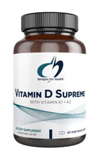 Load image into Gallery viewer, Designs for Health Vitamin D Supreme - Vitamin D 5000 IU with 2000mcg Vitamin K as MK4 for Bone Health, Heart Health &amp; Immune Support - Vitamin D3 Enhanced with GG Supplement (60 Capsules)
