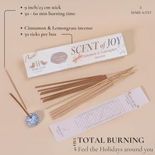 Load image into Gallery viewer, Homie Scent 50 Incense sticks, Chemical Free Incense Sticks, Incense for Relaxation, Air Purifier (Cinnamon &amp; Lemongrass)
